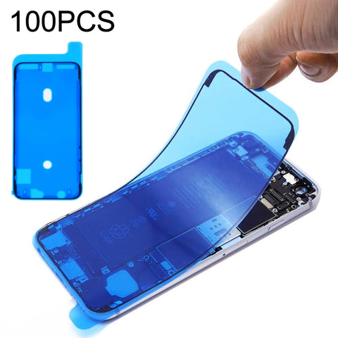 100 adhésifs imperméables avec corniche LCD pour iPhone X, 100 PCS pour iPhone X