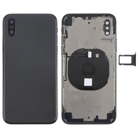 Gruppo cover posteriore della batteria con tasti laterali, modulo di ricarica wireless, cavo flessibile per pulsante volume e vassoio scheda per iPhone X, Per iPhone X (Modulo di ricarica), Per iPhone X (Assemblaggio completo)
