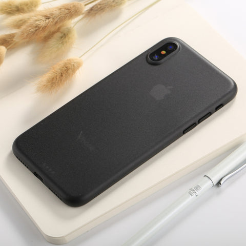 Per iPhone X / XS Custodia protettiva posteriore protettiva in PP satinato ultrasottile, For X PP