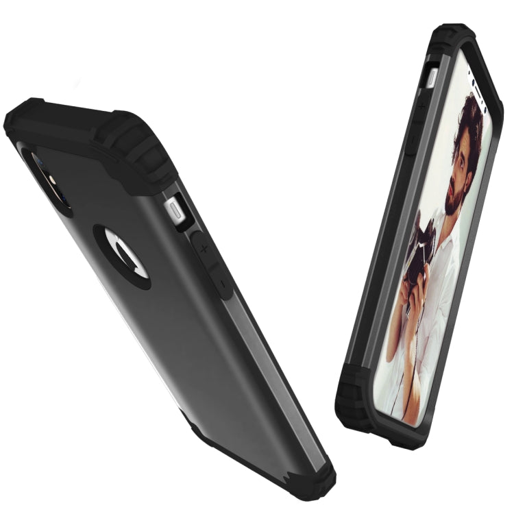 For iPhone X / XS Diamond Series Electroplating PC +  Silicone Protective Case, For iPhone X