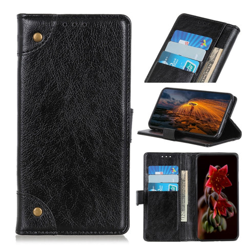 Per iPhone 11 Pro Custodia in pelle con chiusura orizzontale con fibbia in nappa color rame, con supporto, slot per carte e portafoglio, For XI (2019)