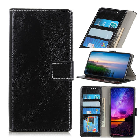 Per iPhone 11 Pro Max Custodia in pelle con chiusura orizzontale retrò Crazy Horse Texture, con supporto, slot per carte, cornice per foto e portafoglio, For XI Max (2019)