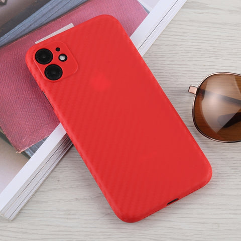 Per iPhone 11 Custodia protettiva in PP con struttura in fibra di carbonio, For iPhone 11