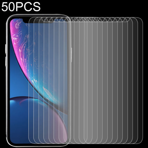 Per iPhone 11 / XR Pellicola in vetro temperato 50 pezzi 0,3 mm 2,5 D 9 H, Per iPhone 11 / XR(50 PCS)