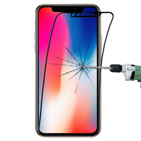 Per iPhone 11 Pro Max / XS Max Pellicola in vetro temperato in fibra flessibile a schermo intero da 0,1 mm 9H, For iPhone 11 Pro Max / XS Max Black, For iPhone 11 Pro Max / XS Max White