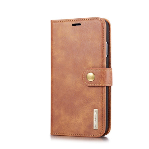 Pour iPhone XS Max DG.MING Étui en peau magnétique bord amovible avec texture Crazy Horse avec support, emplacement pour carte et portafoglio, iPhone XS Max, Pour iPhone XS Max