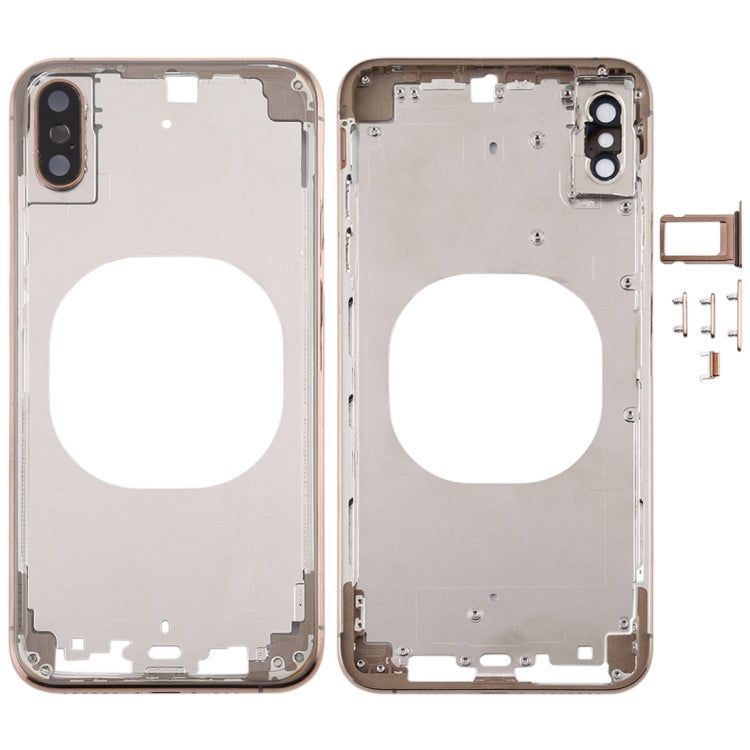 Transparent Battery Back Cover with Camera Lens Frame & SIM Card Tray & Side Keys for iPhone XS Max, For iPhone XS Max(Transparent)                     ...
