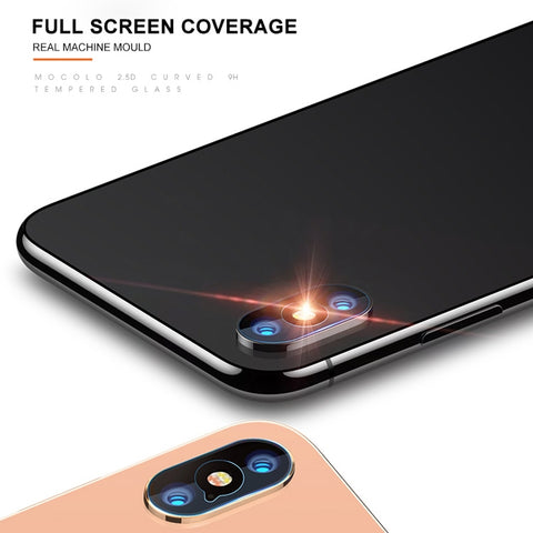 Per iPhone XS Max mocolo 0,15 mm 9H 2,5D Pellicola in vetro temperato per obiettivo fotocamera posteriore con bordo arrotondato, iPhone XS Max