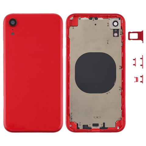Cover posteriore con obiettivo fotocamera, vassoio per scheda SIM e tasti laterali per iPhone XR, Per iPhone XR (con tasti laterali)