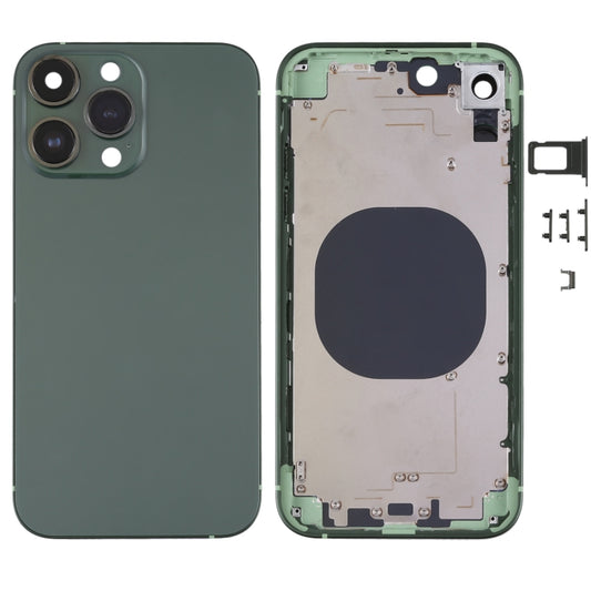 cover-posteriore-con-cornice-smerigliata-con-aspetto-imitazione-di-ip13-pro-per-iphone-xr-for-iphone-xr-frosted-steel-material-green - immagine 1