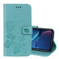 For iPhone XR Rose Embossed Horizontal Flip PU Leather Case,  with Holder & Card Slots & Wallet, For XR