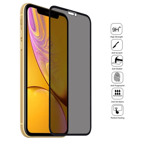 Per iPhone XR 9H 6D Pellicola in vetro temperato anti-peep, Per iPhone XR