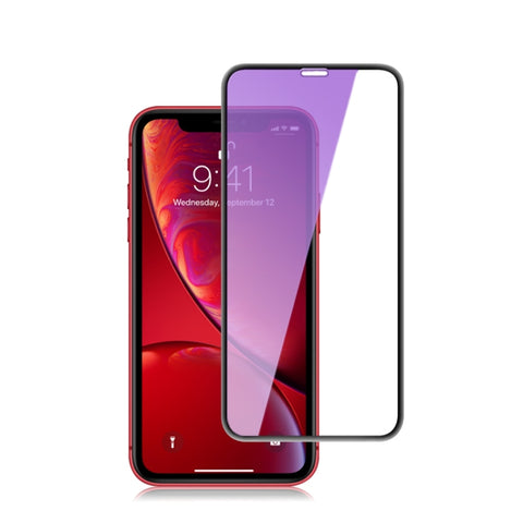 Per iPhone 11 / XR mocolo 0,33mm 9H Pellicola in vetro temperato anti-blu-ray con bordo arrotondato 3D, iPhone XR