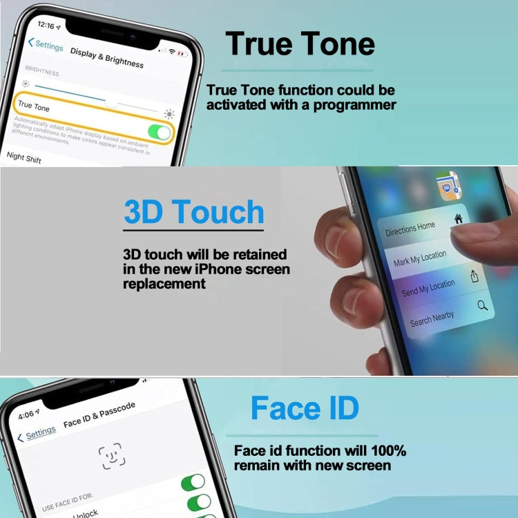 Schermo LCD in materiale OLED e digitalizzatore assemblaggio completo per iPhone XS, For iPhone XS ()
