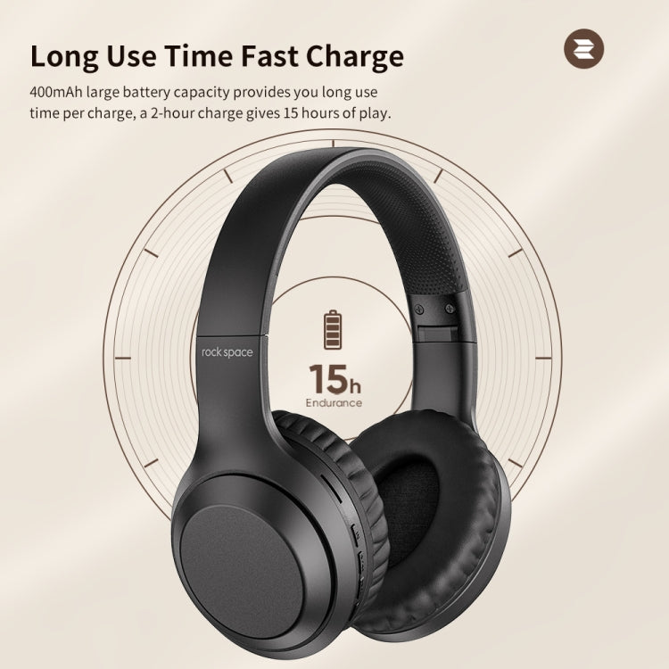 ROCK Space O2 HiFi Bluetooth 5.0 Wireless Headphones with