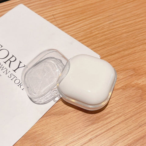 Auricolari Wireless Custodia protettiva in TPU trasparente anticaduta con gancio per Samsung Galaxy Buds Live