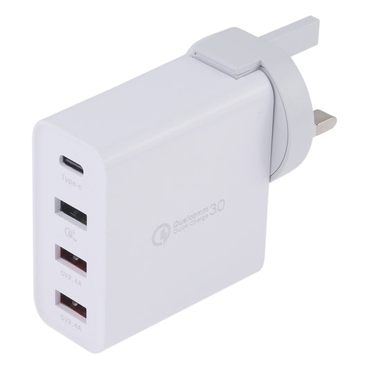 caricatore-da-viaggio-usb-c-e-qc3-0-con-4-porte-e-presa-uk - immagine 1