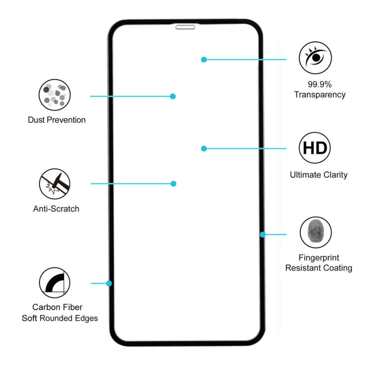 iPhone X & XS Tempered Glass Screen Protector - 50 Pack