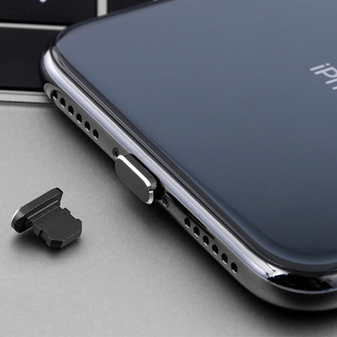 Spina antipolvere in metallo con porta di ricarica universale a 8 pin da 2 pezzi per iPhone