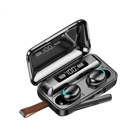 Écouteur Bluetooth F9-5C Jerry Solution Touch avec échelle magnétique magnétique, support d'affichage LED à trois écrans et banque d'alimentation, lumière, Siri et ceinture de haut-parleur, F9-5C Jerry