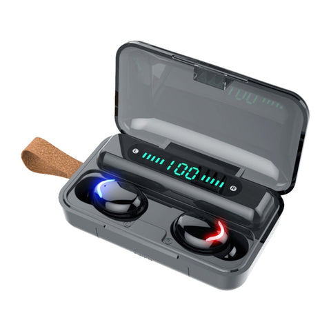 F9-5C Lampe respiratoire à quatre barres + oreillette Bluetooth avec affichage numérique avec ceinture de polissage, F9-5C Lampe à quatre barres avec sangle noire, F9-5C Lampe à quatre barres avec sangle blanche
