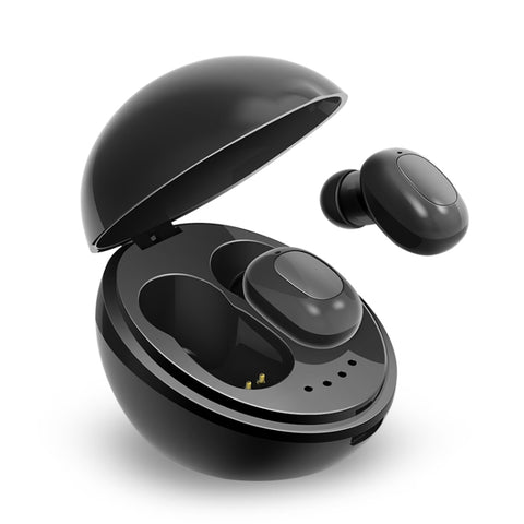 Auricolare Bluetooth wireless A10 TWS a forma di capsula spaziale con scatola di ricarica magnetica e cordino, supporto per chiamate HD e accoppiamento automatico Bluetooth, White + Black, Black, Black White, White