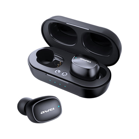 Awei T13 TWS Bluetooth V5.0 Ture Écouteur sportif sans fil avec support numérique