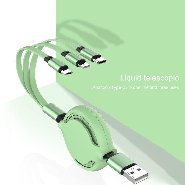 3.5A Retractable 3 in 1 USB-C, Lightning & Micro USB Cable