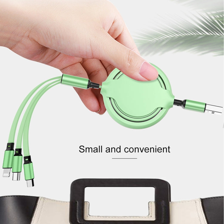 3.5A Retractable 3 in 1 USB-C, Lightning & Micro USB Cable