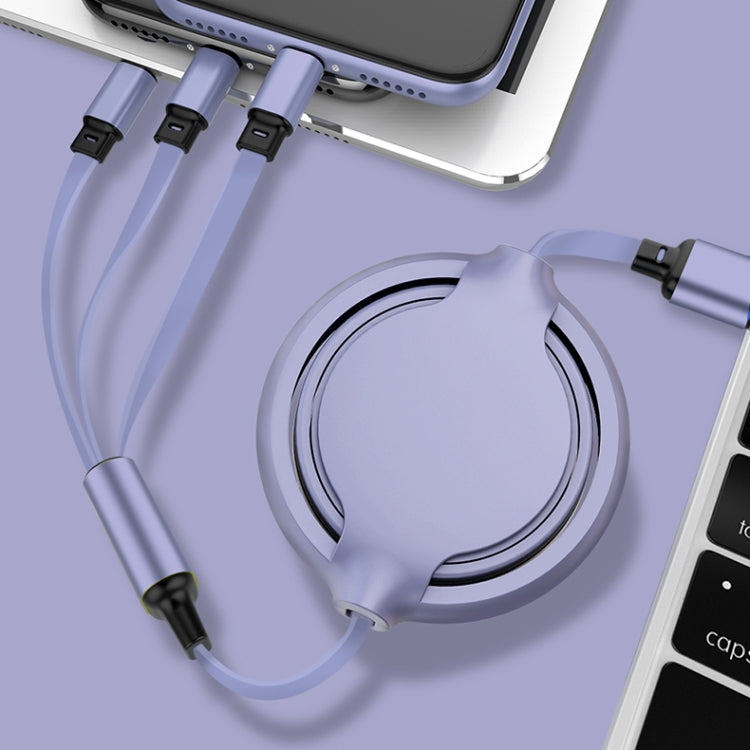 3.5A Retractable 3 in 1 USB-C, Lightning & Micro USB Cable