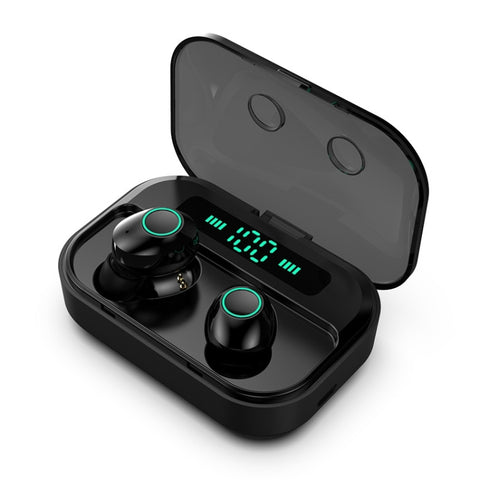 Oreillette Bluetooth stéréo sans fil binaurale M7 TWS V5.0 avec support numérique et affichage numérique