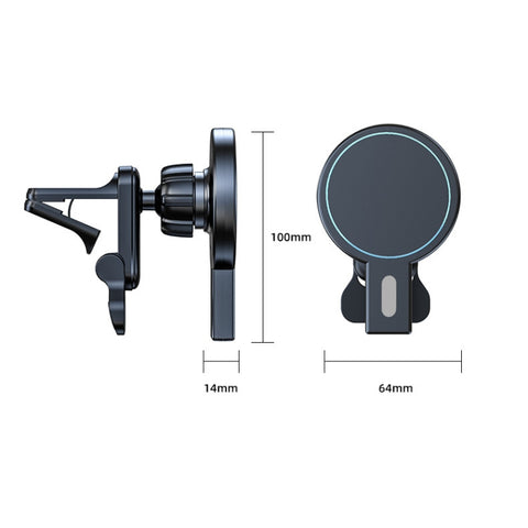 Batterie sans fil avec support pour charge d'air magnétique pour voiture avec prise massive K07 de 15 W, K07