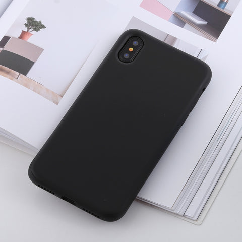 Per iPhone X / XS Custodia in TPU antiurto in silicone liquido tinta unita, iPhone XS / X, iPhone XS / S