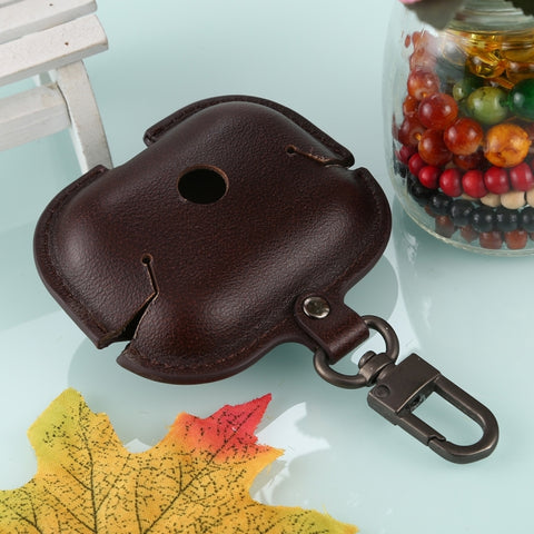Per AirPods Pro Litchi Texture Custodia protettiva per auricolari in pelle PU con gancio, For AirPods Pro