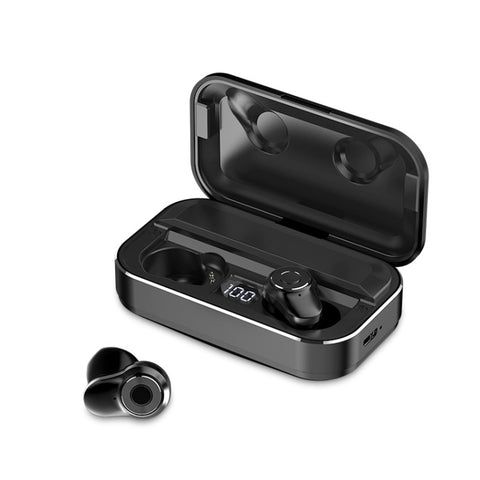 A6 TWS Bluetooth 5.0 Écouteur Bluetooth sans fil tactile avec échelle de lecture et affichage numérique intelligent à LED, prise en charge de l'assistance vocale, connexion de mémoire et de lumière HD, A6 noir, A6 bleu, A6 argent