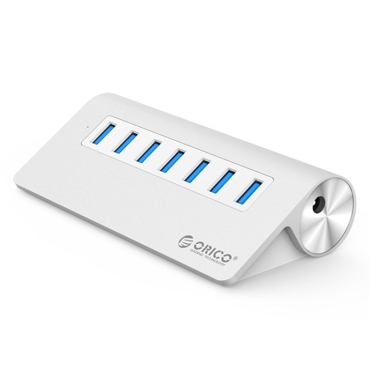 Aluminum USB Hub with 7 Ports and 30W Power Adapter