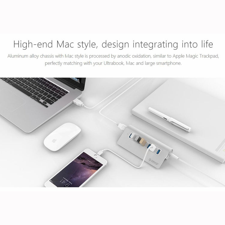Aluminum USB Hub with 7 Ports and 30W Power Adapter