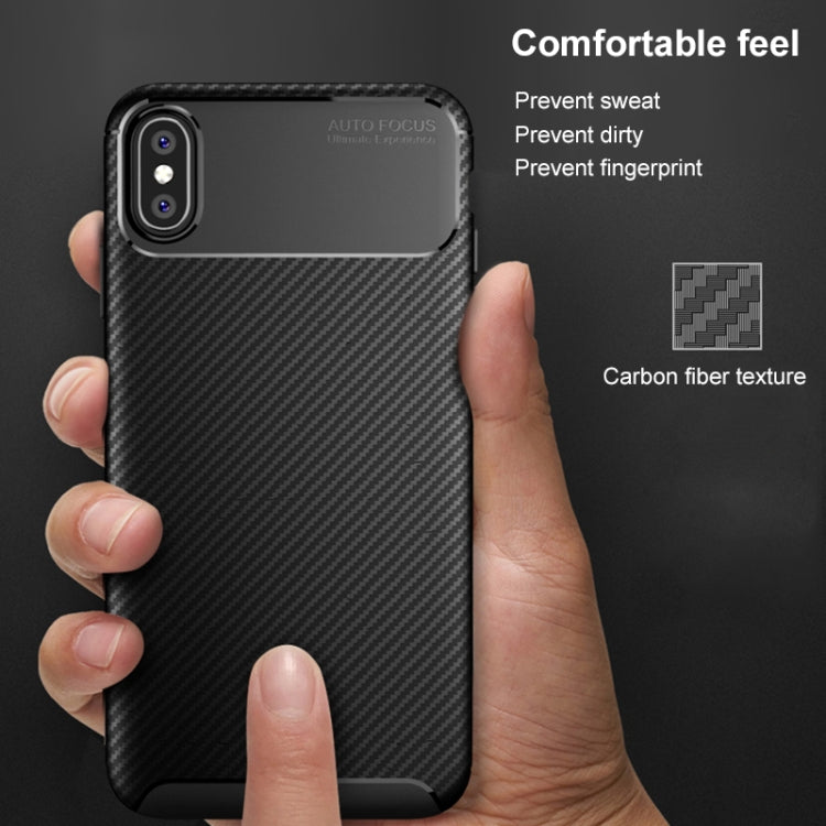 Beetle Shape Carbon Fiber Shockproof Case for iPhone X/XS