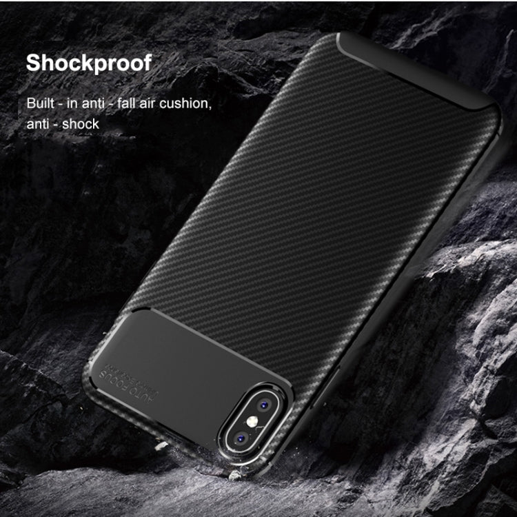Beetle Shape Carbon Fiber Shockproof Case for iPhone X/XS