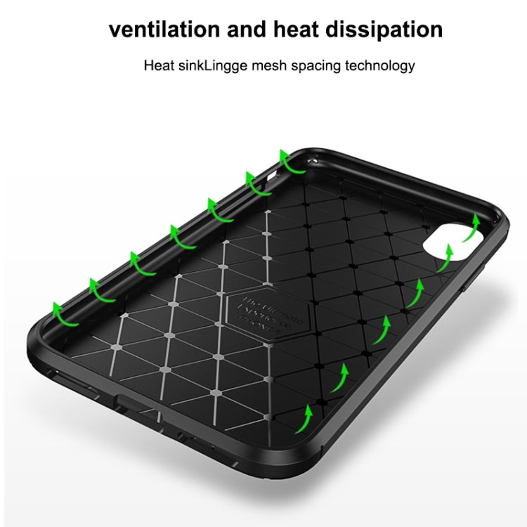 Beetle Shape Carbon Fiber Shockproof Case for iPhone X/XS