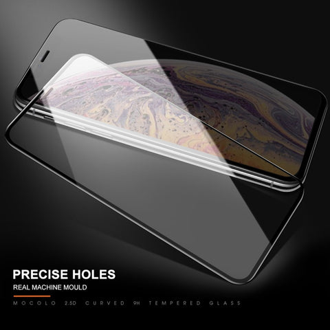 Per iPhone XS / X mocolo 0,33 mm 9H 2.5D Pellicola in vetro temperato con stampa serigrafica, iPhone XS / X