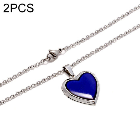2 PEZZI MN4008 Collana con pendente a forma di cuore, sensibile alla temperatura, scolorimento - Novalix Store
