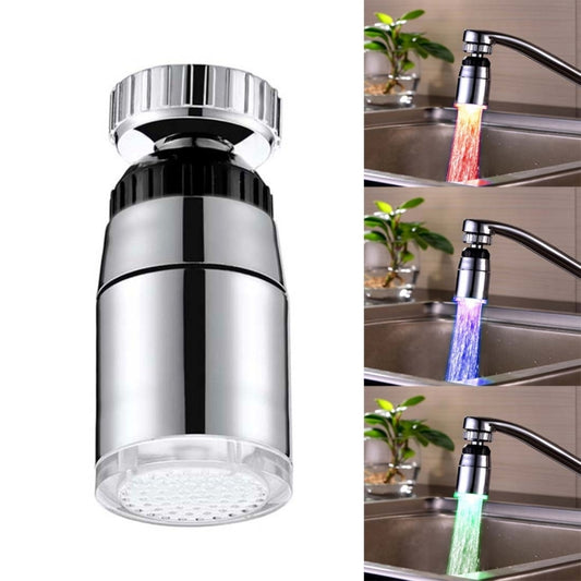 SDF-B9 1 LED Sensore di temperatura ABS Doccia a bagliore d'acqua con luce LED a 3 colori, Dimensioni: 58 x 28 mm, Interfaccia: 22 mm (Argento), SDF-B9 3-color