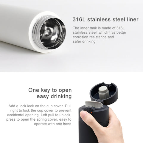 Bouteille d'eau avec tasse thermique sous-marine originale Xiaomi Mijia 480ML