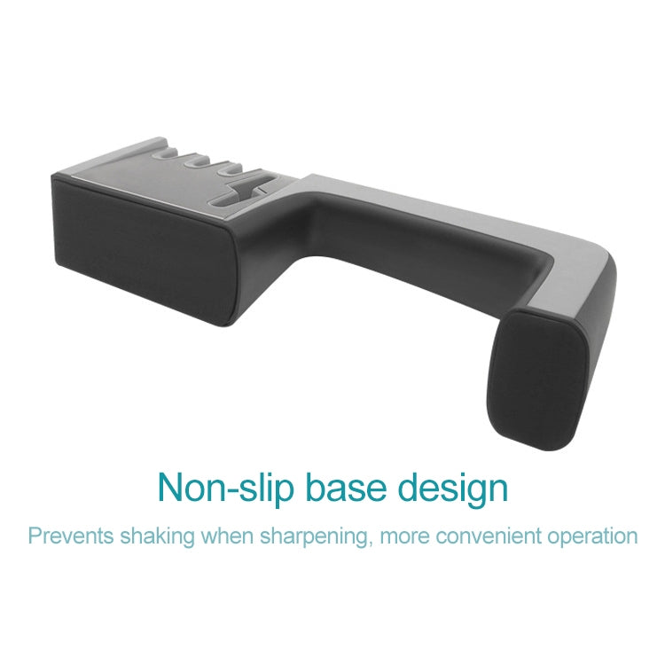 4-in-1 Stainless Steel Knife Sharpener with Non-Slip Handle