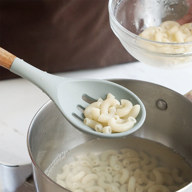 Set di posate da cucina resistenti al calore con manico in legno di silicone 13 in 1, utensili da cucina con piccolo contenitore, 13 in 1, with Small Container