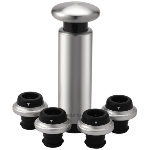Set di tappi per la conservazione del vino rosso Xiaomi Youpin CircleJoy in acciaio inossidabile, stile: 4 tappi in una pompa, 4 Stoppers in One Pump