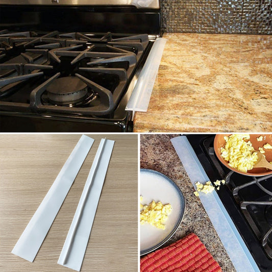 Striscia sigillante per cucina impermeabile antipolvere antivegetativa per stufa a gas da 21 pollici da 2 pezzi, 21 inches (White), 21 inches, 21 inches (Black)