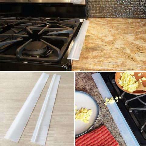 Striscia sigillante per cucina impermeabile antipolvere antivegetativa per stufa a gas da 25 pollici, 25 inches (White), 25 inches, 25 inches (Black)
