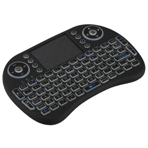Tastiera QWERTY wireless Mini i8 da 2,4 GHz con retroilluminazione colorata, touchpad e controllo multimediale per PC, TV BOX Android, lettore X-BOX, smartphone, Change Colorful Backlight